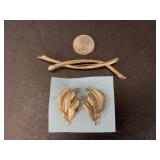 Signed Judy Lee Brooch and Earrings