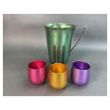 Aluminum Pitcher and Cups