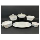 Corning Cornflower Casseroles and Tray