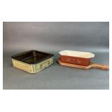 Pyrex Square Baker with Caddy and Bread-N- Board