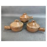 Stoneware Soup Pots with Lids