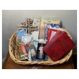 Basket of Bibles and Catholic Religious Items
