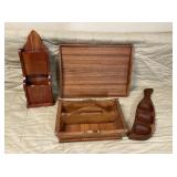 Vintage Wood Trays and Decor