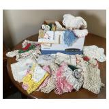 Vintage Crocheted and Embroidered Table Linens