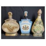 Three Vintage Jim Beam Ceramic Decanters