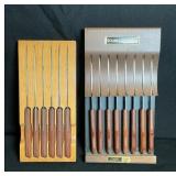 Vintage Knives in Knife Blocks