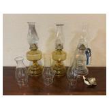 Hurricane Oil Lamps and Globes