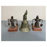 Iron Figures and Bell