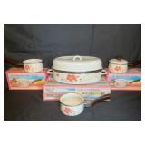 Watercolors Cookware in Orig Boxes