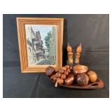 Vintage Wood Decor and Dolls
