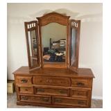 Vintage Dresser with Folding Mirror