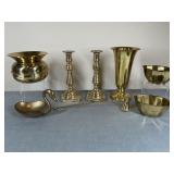 Brass Swan, Candlesticks and More