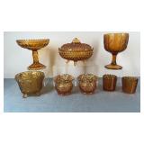 Vintage Amber Glass Assortment