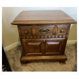 Vintage Wood Drop Front Nightstand #2