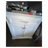 WHITE VANITY W/BACKSPLASH HAS BLEMISHES WHITE VANITY W/BACKSPLASH HAS BLEMISHES