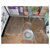 GLASS FISH & CLAM PLATES & FISH BOTTLE GLASS FISH & CLAM PLATES & FISH BOTTLE