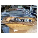 WOOD BOWL AND NAPKIN RINGS WOOD BOWL AND NAPKIN RINGS