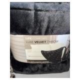 BLACK LUXE VELVET THROW BLACK LUXE VELVET THROW