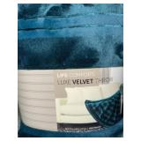 TEAL VELVET THROW TEAL VELVET THROW