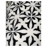 WHITE AND BLAXK THROW BLANKET WHITE AND BLAXK THROW BLANKET