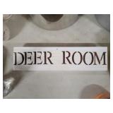 'Deer Room' Wooden Sign 'Deer Room' Wooden Sign