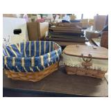 TWO LONGABERGER BASKETS TWO LONGABERGER BASKETS