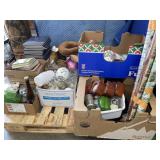 LARGE LOT OF GLASSWARE BOOKS & MISC ITEMS LARGE LOT OF GLASSWARE BOOKS & MISC ITEMS