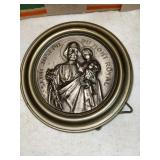 SMALL ST. JOSEPH ROUND PLAQUE SMALL ST. JOSEPH ROUND PLAQUE