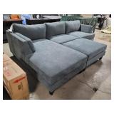 3 Piece - Grey Fabric Sectional 3 Piece - Grey Fabric Sectional