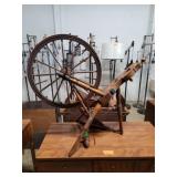 1848 Engraved - Old Antique Spinning Wheel 1848 Engraved - Old Antique Spinning Wheel