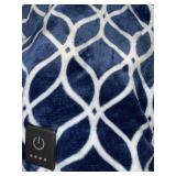 BLUE & WHITE ELECTRIC THROW NO CORD BLUE & WHITE ELECTRIC THROW NO CORD