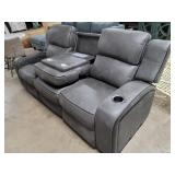 Modern Grey - Power Reclining Sofa W/Cup Holders Modern Grey - Power Reclining Sofa W/Cup Holders