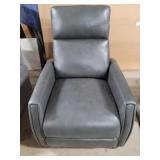 Grey Leather - Pushback Recliner Grey Leather - Pushback Recliner