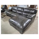 Grey Leather - Living Room Sectional Grey Leather - Living Room Sectional
