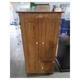 Oak Clothing Storage W/Contents Oak Clothing Storage W/Contents