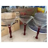 THREE MARTINI GLASSES THREE MARTINI GLASSES
