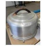 ANTIQUE ALUMINUM CAKE CONTAINER ANTIQUE ALUMINUM CAKE CONTAINER