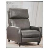 Grey Leather - Pushback Recliner (In Box) Grey Leather - Pushback Recliner (In Box)