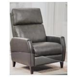 Grey Leather - Pushback Recliner (In Box) Grey Leather - Pushback Recliner (In Box)