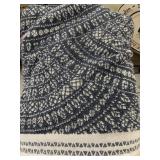 BLUE AND WHITE BATH TOWEL BLUE AND WHITE BATH TOWEL