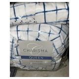 QUEEN BLUE AND WHITE SHEET SET QUEEN BLUE AND WHITE SHEET SET