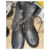 BLACK SPERRY BOOTS WOMENS 10