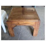 Solid Inlaid Oak Wood End Table