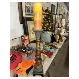 TALL CANDLE STICK AND CANDLE