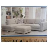 Synergy - 3 Piece Grey Fabric Sectional (In Box)