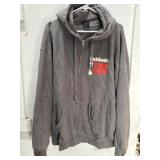 GRAY HOODED JACKET XL
