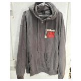 GRAY HOODED JACKET XL