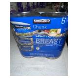 SIX CANS OF KIRKLAND CHUNK CHICKEN BREAST