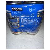 SIX CANS OF KIRKLAND CHUNK CHICKEN BREAST