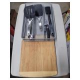 Drawer Organizer W/Spatulas & Cutting Board